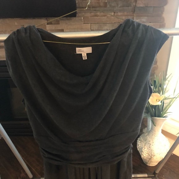 Dark Gray Linea Domani Dress . Gently used. - Picture 2 of 4